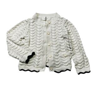 H&M Cream Textured Knit Cardigan